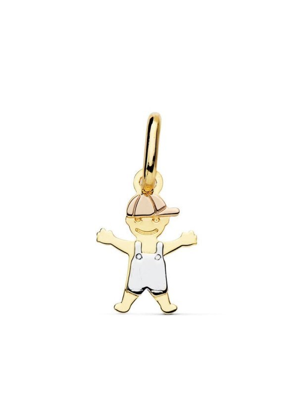 18K COLGANTE ORO TRICOLOR NIÃ‘O...