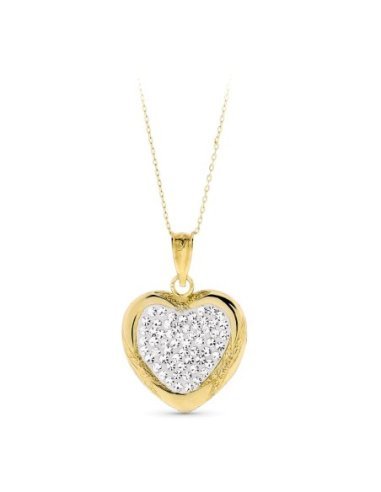 18K GARGANTILLA ORO BICOLOR CORAZON...