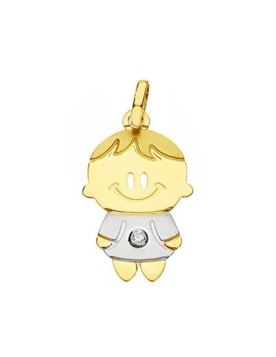 18K COLGANTE ORO BICOLOR...