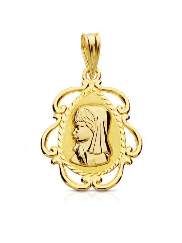 18K MEDALLA VIRGEN NIÃ‘A LAGRIMA...