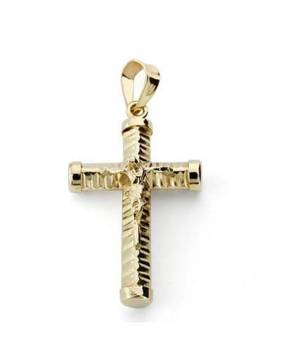 18K CRUZ CON CRISTO HUECA...