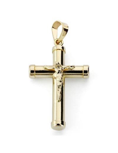18K CRUZ CON CRISTO HUECA...