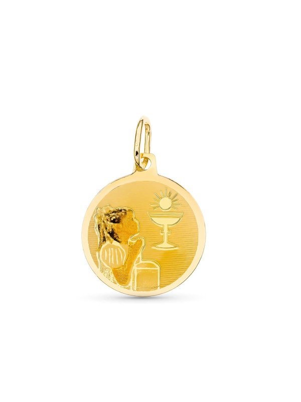 18K MEDALLA ORO AMARILLO ESMALTADA...