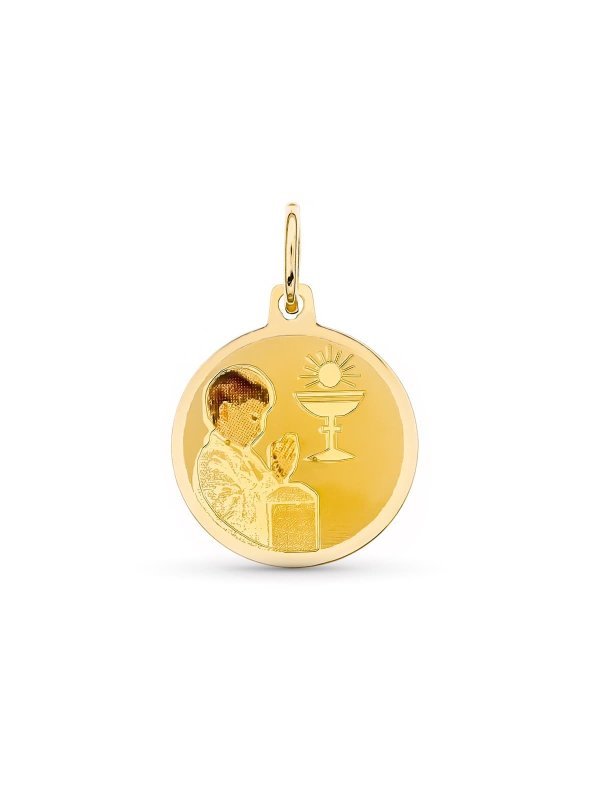 18K MEDALLA ORO AMARILLO ESMALTADA...