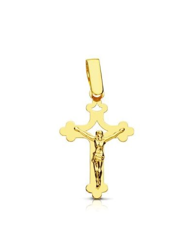 18K CRUZ CON CRISTO CALADA...