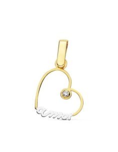 18K COLGANTE CORAZON AMOR...