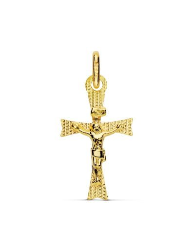 18K CRUZ CON CRISTO. 22X12 MM