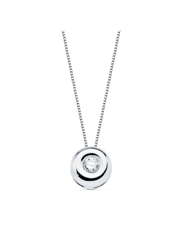 18K GARGANTILLA ORO BLANCO CHATON...