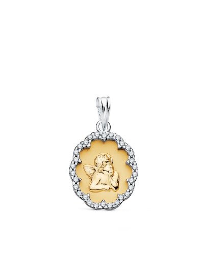 18K COLGANTE ORO BICOLOR...