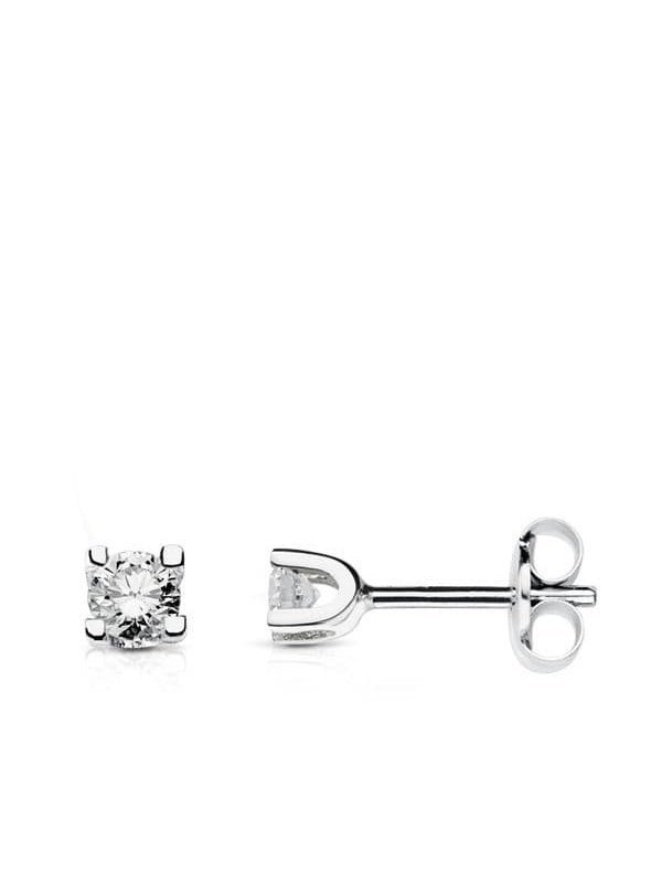 18K PENDIENTES ORO BLANCO CON...