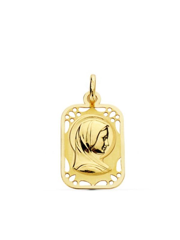 18K MEDALLA VIRGEN NIÃ‘A CERCO CALADO...