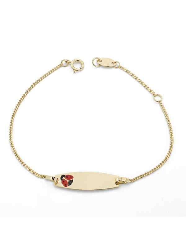 18K ESCLAVA MARIQUITA ESMALTE 14 CM