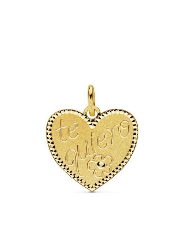 18K COLGANTE CORAZON  TE QUIERO...