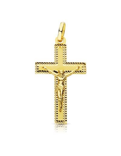 18K CRUZ CRISTO TALLADA...