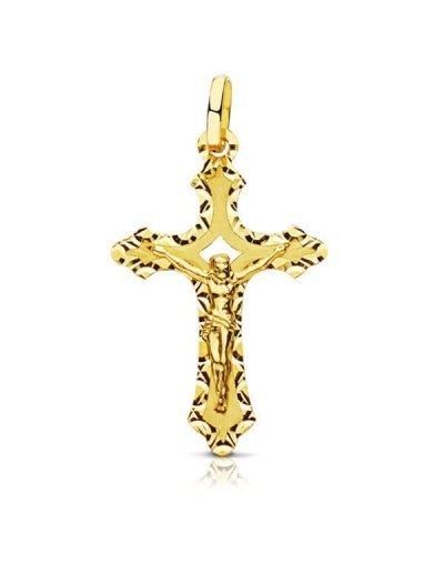 18K CRUZ CON CRISTO TALLADA...