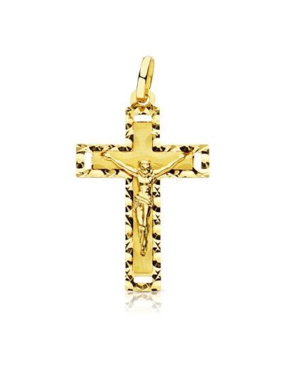 18K CRUZ CON CRISTO TALLADA...