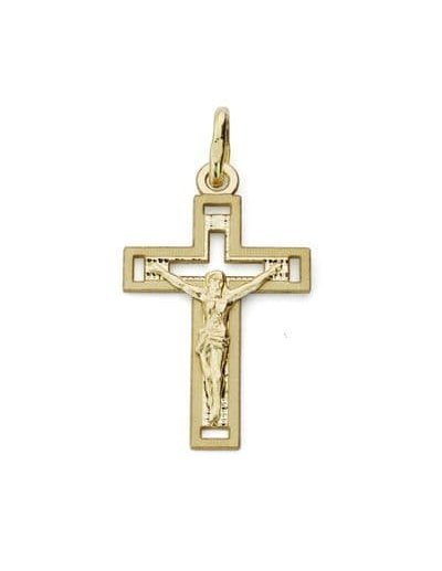 18K CRUZ CON CRISTO TALLADA...