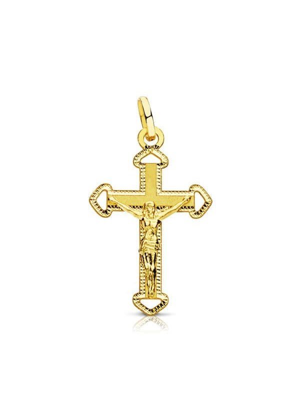 18K CRUZ CON CRISTO. 23X14 MM