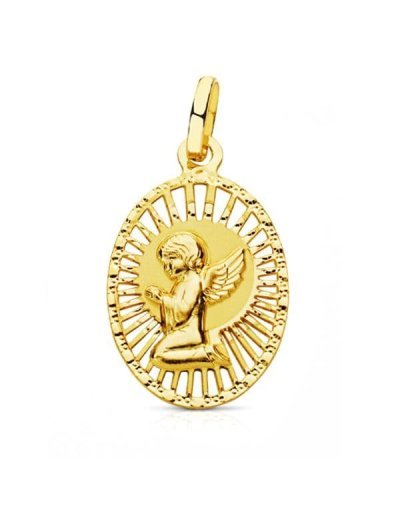 18K MEDALLA ANGEL CERCO...