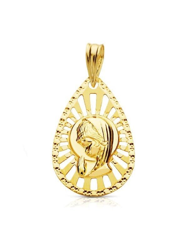 18K MEDALLA VIRGEN NIÃ‘A CERCO CALADO...
