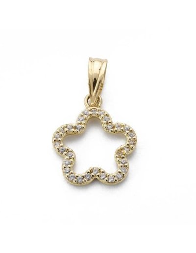 18K COLGANTE FLOR...