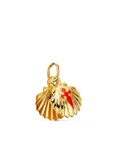 18K COLGANTE CONCHA DE...