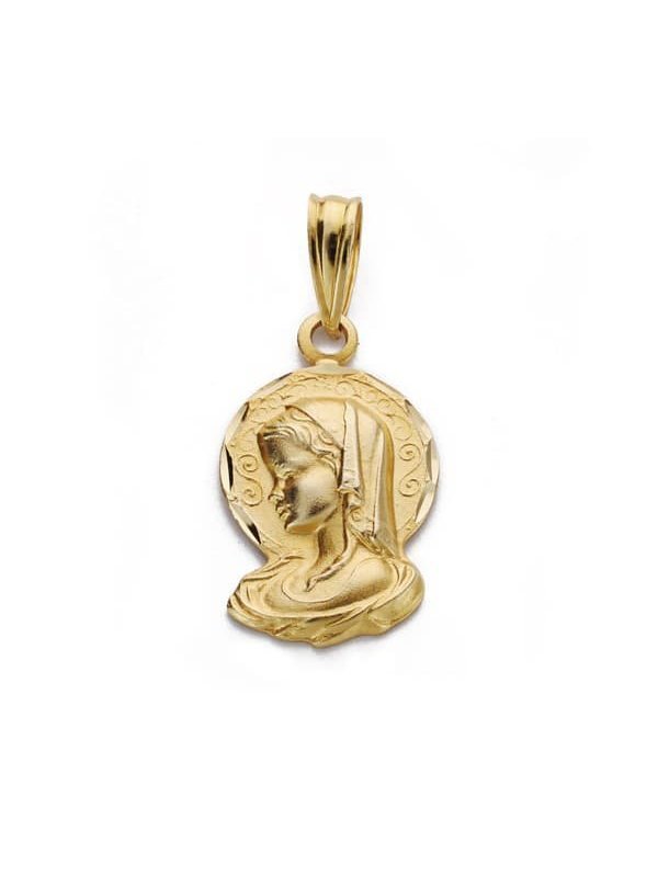 18K MEDALLA SILUETA VIRGEN NIÃ‘A...
