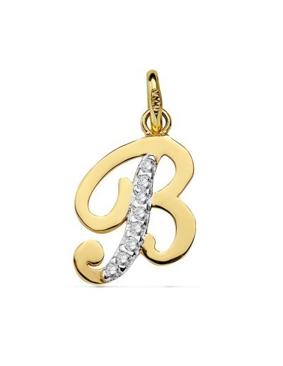 18K COLGANTE LETRA B...