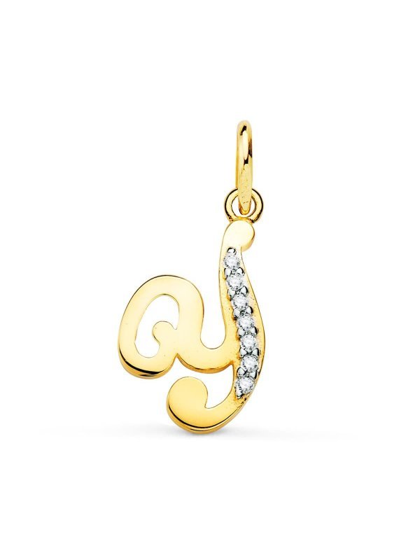 18K COLGANTE ORO BICOLOR LETRA Y...