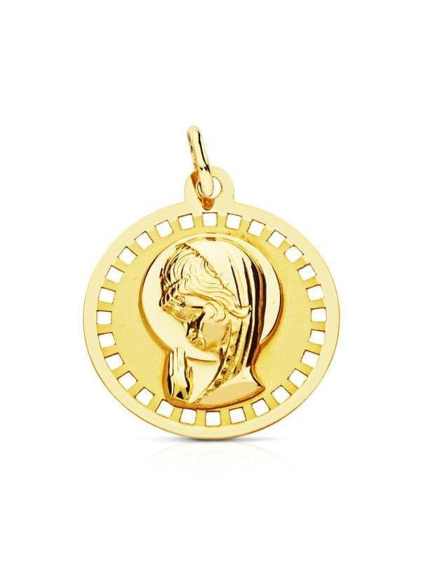 18K MEDALLA VIRGEN NIÃ‘A REDONDA...