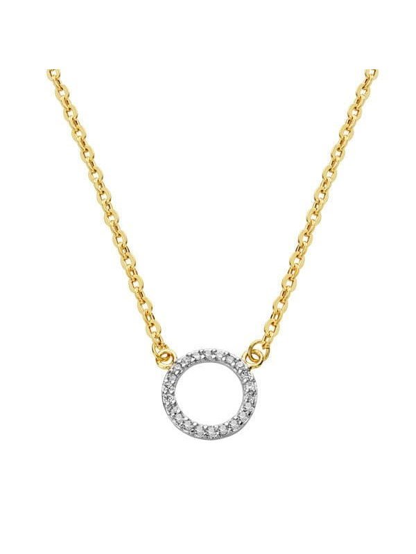18K COLGANTE CIRCULO CON CADENA 45 CM