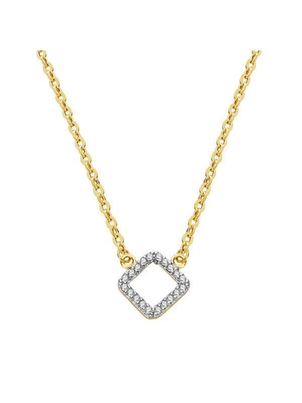18K COLGANTE ROMBO CON CADENA 45 CM