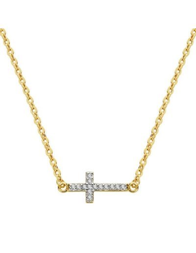 18K COLGANTE CRUZ CON...