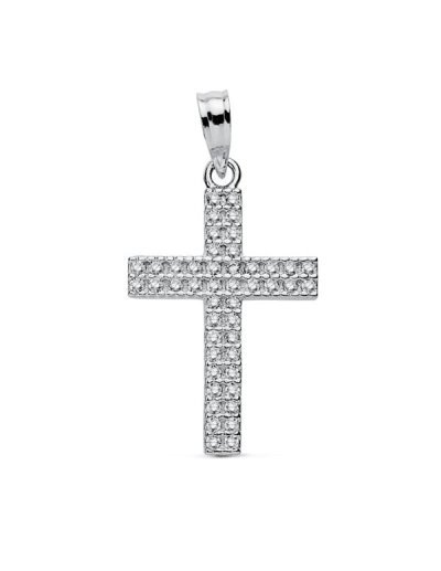 18K CRUZ ORO BLANCO...