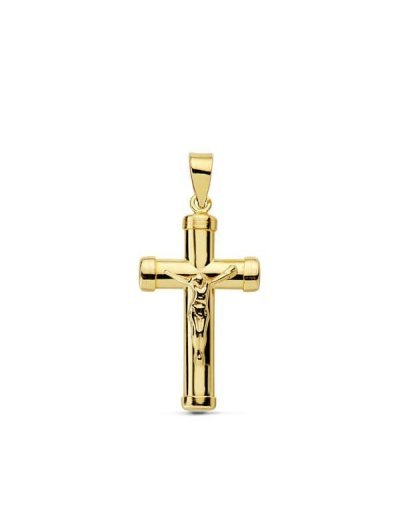 18K CRUZ CON CRISTO PALO...