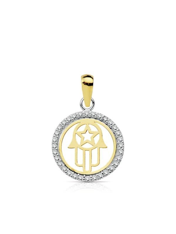 18K COLGANTE MANO DE FATIMA 13 MM