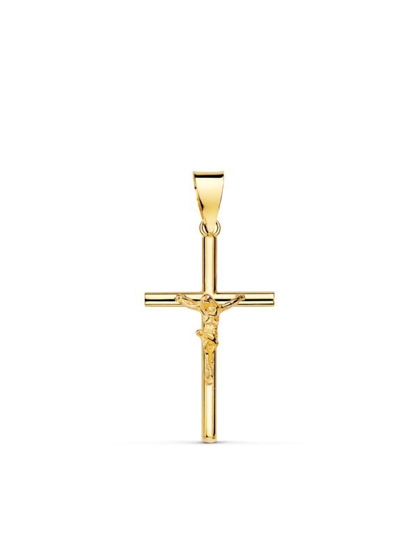 18K CRUZ CON CRISTO. 21X13MM PALO...