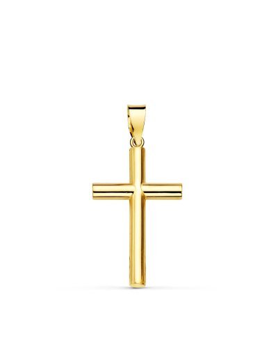 18K CRUZ ORO AMARILLO LISA...