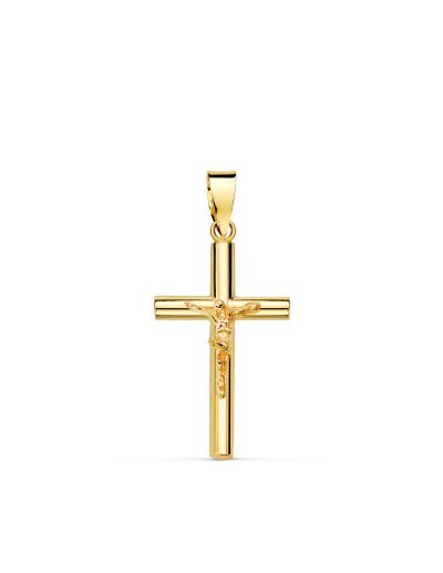 18K CRUZ CON CRISTO TUBO...
