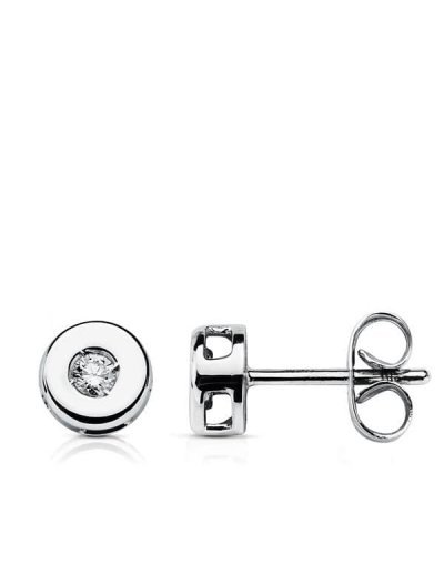 18K PENDIENTES ORO BLANCO...