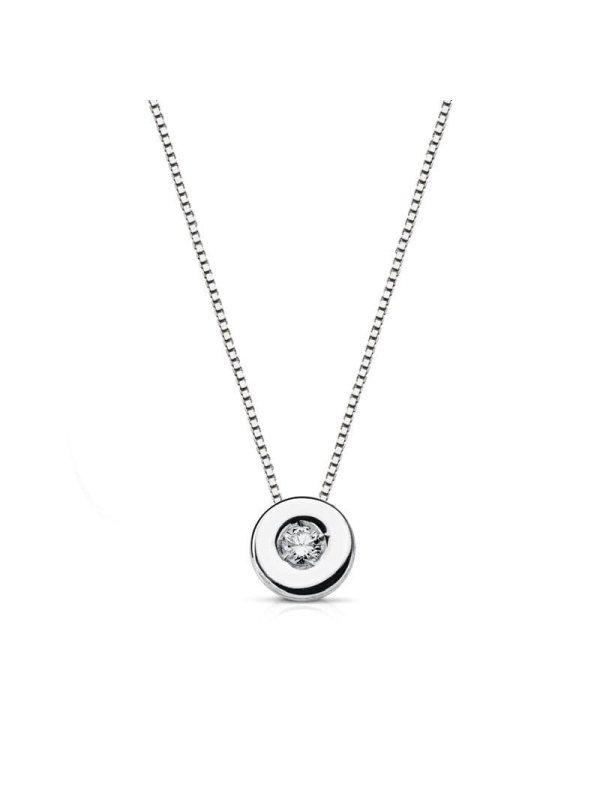 18K GARGANTILLA ORO BLANCO CHATON...