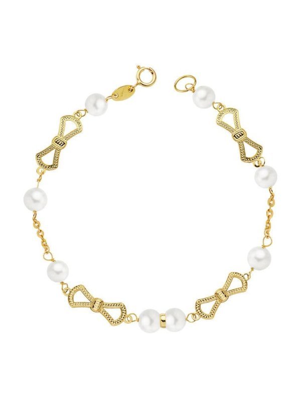 18K PULSERA COMUNION PERLA 5.5 MM 17.5CM