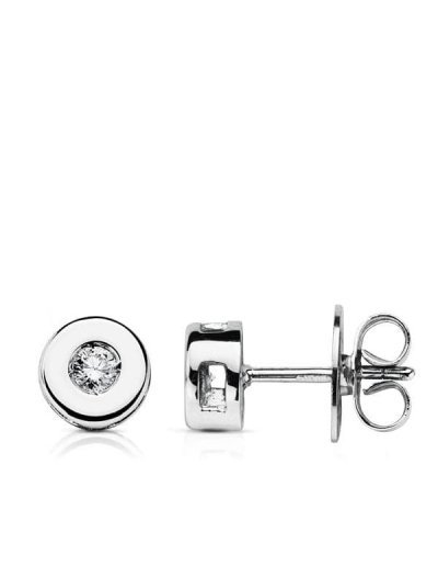 18K PENDIENTES ORO BLANCO...