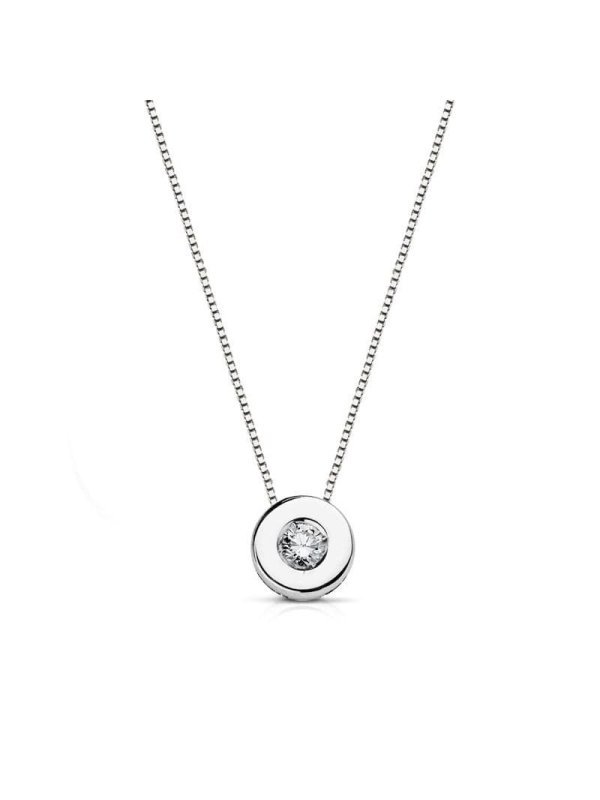 18K GARGANTILLA ORO BLANCO CHATON 6...