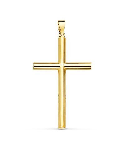 18K CRUZ ORO AMARILLO LISA...
