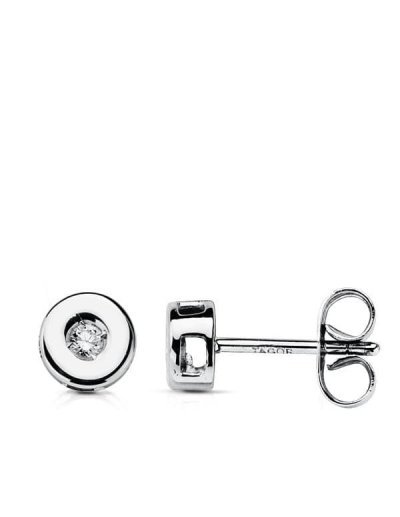 18K PENDIENTES ORO BLANCO...