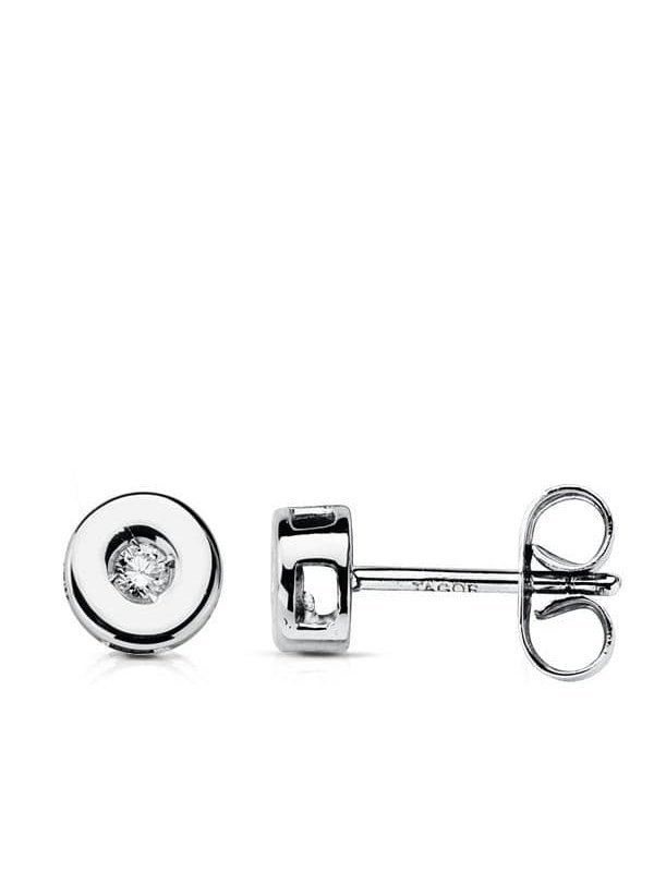 18K PENDIENTES ORO BLANCO DIAMANTES...