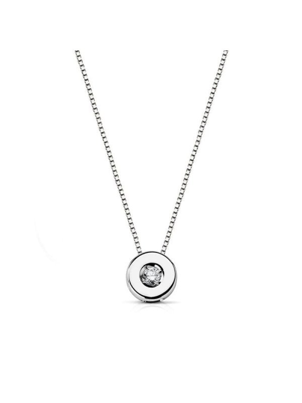 18K GARGANTILLA ORO BLANCO CHATON...