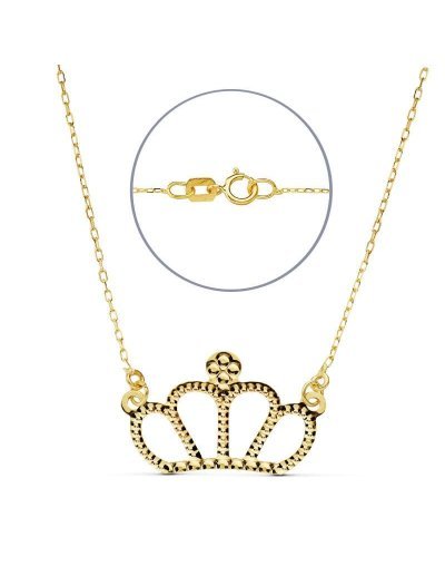 18K GARGANTILLA CORONA 12X8...