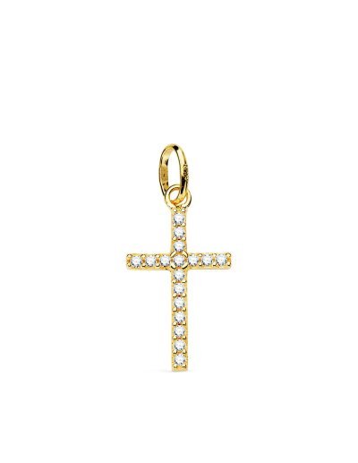 18K CRUZ ORO AMARILLO CON...